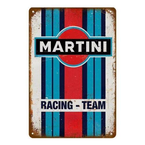

Martini Racing Team Vintage Tin Sign Retro Wall Art Garage Decor Collectible 20x30cm