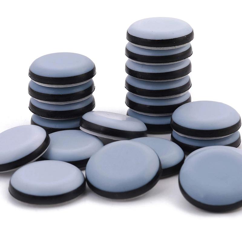 Conjunto de 12 Peças de Deslizadores de Pé Almofadas Deslizantes Deslizadores de Móveis Domésticos Deslizadores de Móveis Ptfe Quadrado Almofadas de Movimentação de Piso Pé de Mesa Cadeira