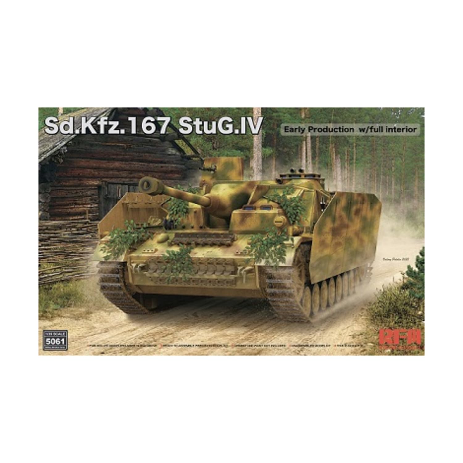 

Ryefield Models Немецкая армия IV Ранний тип Полностью подвижные траки Пластиковая модель RFM5061 Цветное литье 1/35 Штурмовое орудие Интерьер,