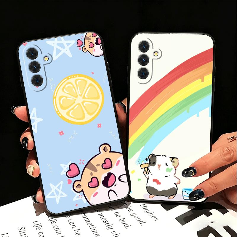 Cartoon Cute Hamster Soft Phone Case for Samsung A17 A37 A57 A16 A26 A36 A56 A15 A25 A35 A55 A14 A24 A34 A54 A13 A23 A33 A53 A52