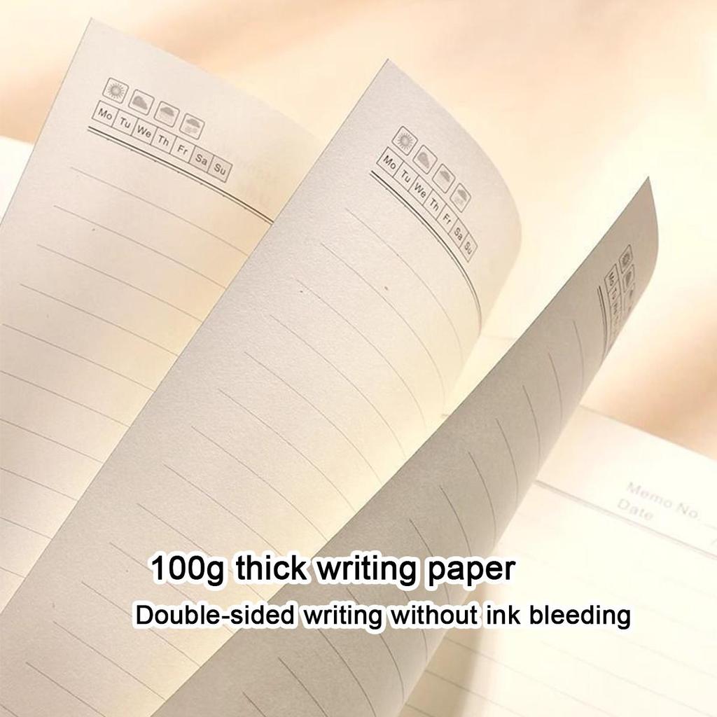 A5 Leather Buckle Business Notebook, Work Meeting Record Book, Student Subject Notebook, Thickened Diary, Lined Pages, Travel Log, 100 Sheets