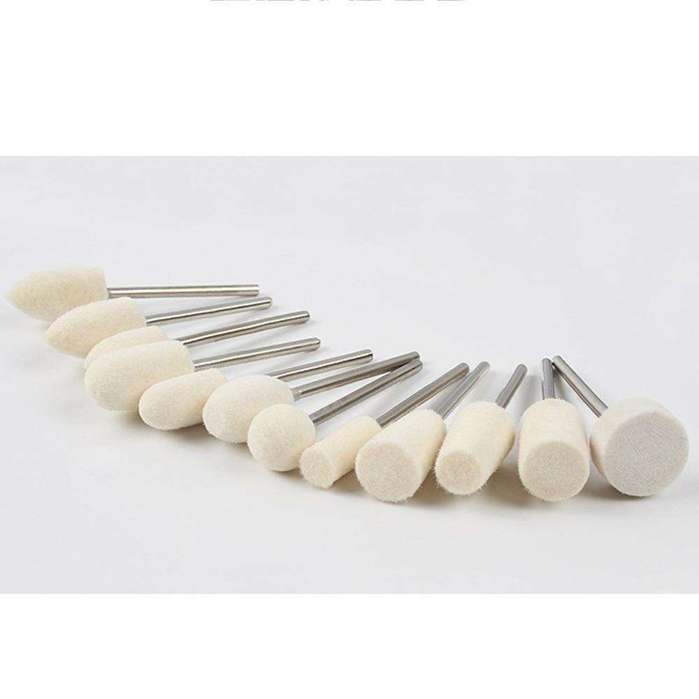 12pcs Premium Wool Felt Nail Drill Buffing Bit Wool Felt Nail Bits Gel Nail Surface Fine Buffing