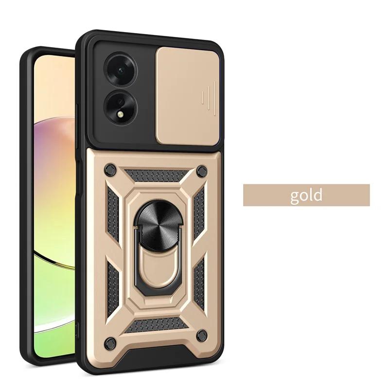 Ochranné puzdro pre OPPO RENO 12 11 Pro Realme GT 6T 5G C65 C67 C63 C53 A79 A78 A58 A60 Kryt s krúžkom Magnetický držiak Coque Fundas