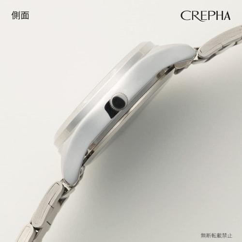 Creffer Watch Analog Women's Solar Rechargeable Metal Band Silver SM-AL167-WTS