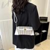 Trendy 2023 Spring Fashion Simple Checkered Shoulder Bag Ladies Crossbody Small Square Bag
