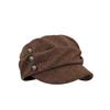 Retro pleated octagonal hat women's autumn and winter newsboy hat literary equestrian hat versatile face hat