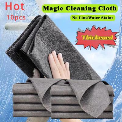 Kitchen Dish Cloth Goods Rag Cleaning 1/10PCS Thickened Window Glass Watermark-free Towel Magic For Reusable Dishcloth Household