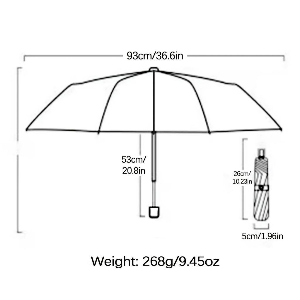 Cute dog-patterned folding umbrellas, a casual style for pet lovers and an interesting dog-illustrated umbrella for daily use.