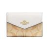 Card Case Canvas Leather Wallet , Card Holder Regular Women's White Brown (Unisex) Card Holders CH202 IMDQC
