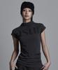 Aejeuyua Side Snap Half-Neck T-Shirt Charcoal