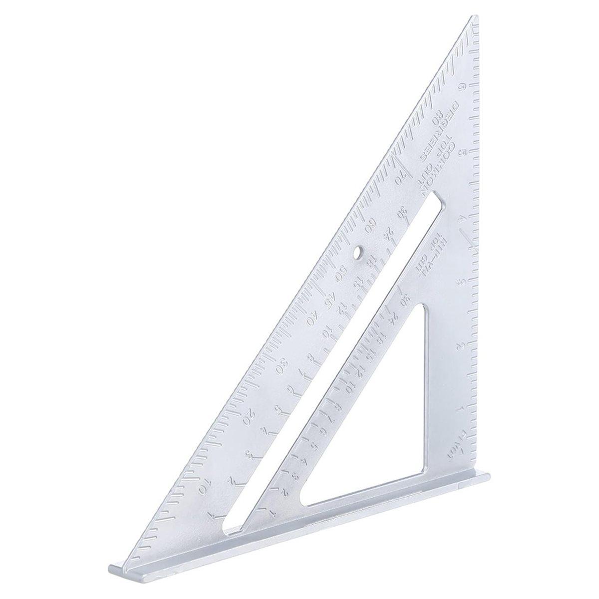 

2026 New 8 Ounce Plumb Bob and 7 Inch Rafter Square Combo, Aluminum Alloy Carpentry Tool, Angle Finder, Protractor China Mainland