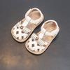 Toddler Walking Shoes Girls Sandals Ultra Soft Breathable Leather Shoes Anti-Collision Anti Slip Single Shoes
