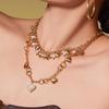 Qiong Yao 18k Gold Heart Bead Bracelet Necklace