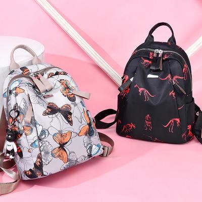 Zaino con stampa a farfalla, in tessuto Oxford impermeabile, da viaggio, casual, per la scuola, da donna, di grande capacità, per adolescenti