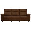 Sofa Brown 214 x 90 x 95 cm Faux Suede
