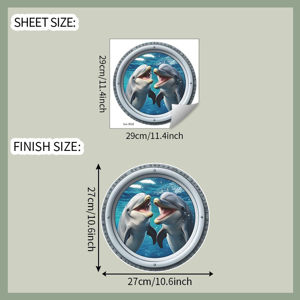 

Подводный мир Дельфин Ванная Комната Дом Фон Украшение и Декорация Наклейки на Стену