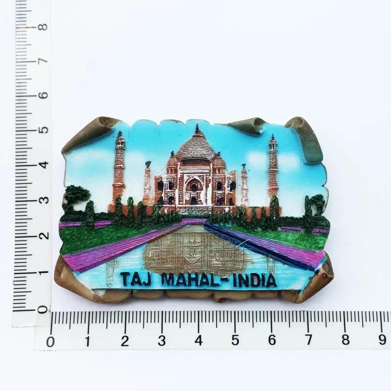 India Fridge Magnet Tourism Souvenir Rajasthan Bangalore 3D Resin Painted Crafts Magnets for Refrigerators Sticker Home Decor