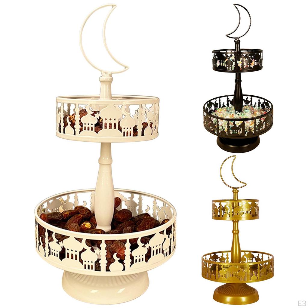 Stand Organizer Pastry Decor Display Holder Dessert Storage Two-Layer Serving Tray for Holiday Party