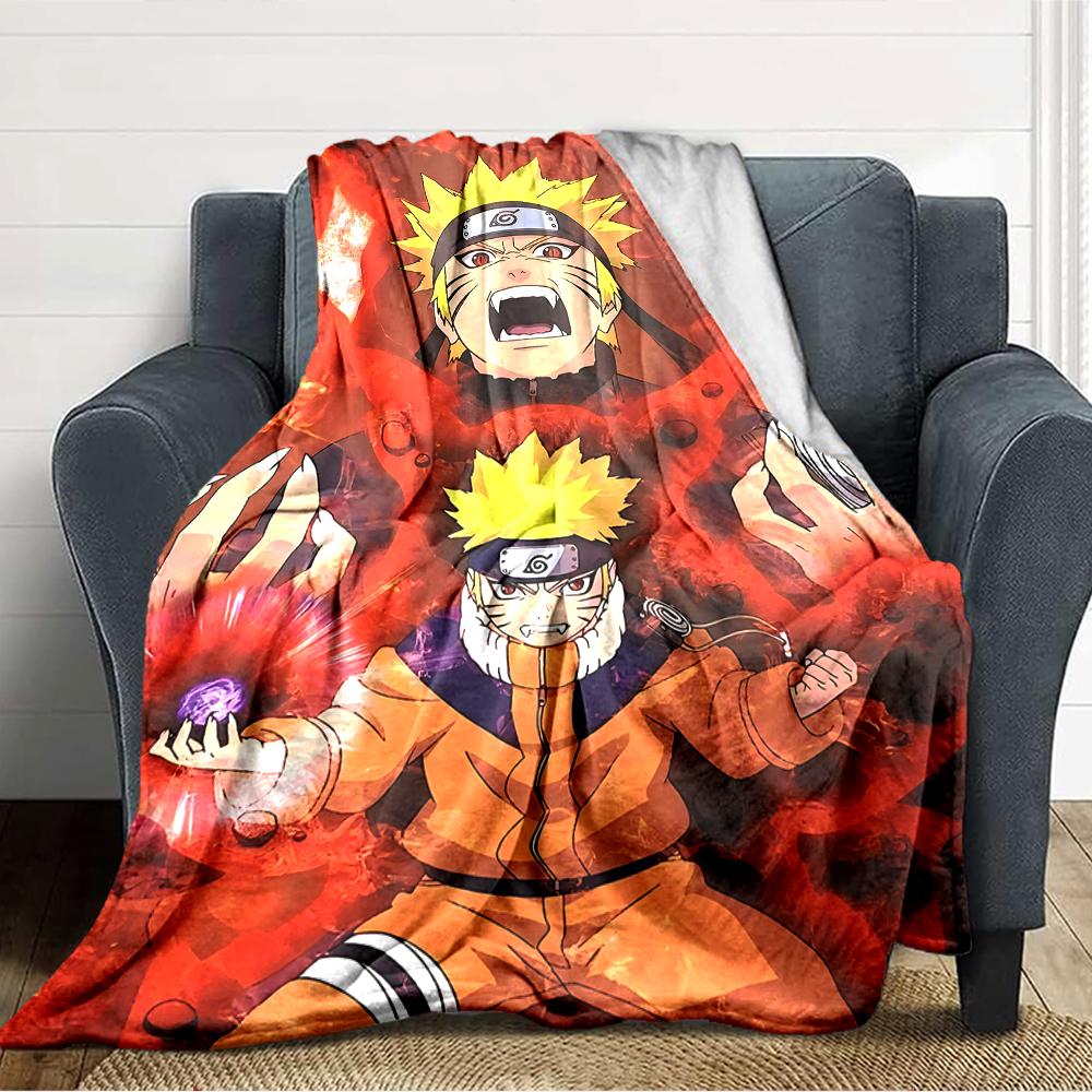 1pc NARUTO (4) Blanket, Gift, for Men and Women, Soft Blanket, Good for Sofa Bed Couch Travel, Lightweight Flannel Blanket