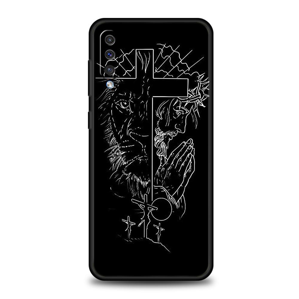 

Cross Pattern Element Design Phone Case for Samsung Galaxy A56 A36 A26 A16 A34 A24 A42 A22 A20 A12 A40 A30 A10 5G Soft TPU Cover Samsung A70