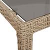 Vidaxl Garden Table, 150X90X75 Cm, Glass and PE Rattan, Beige