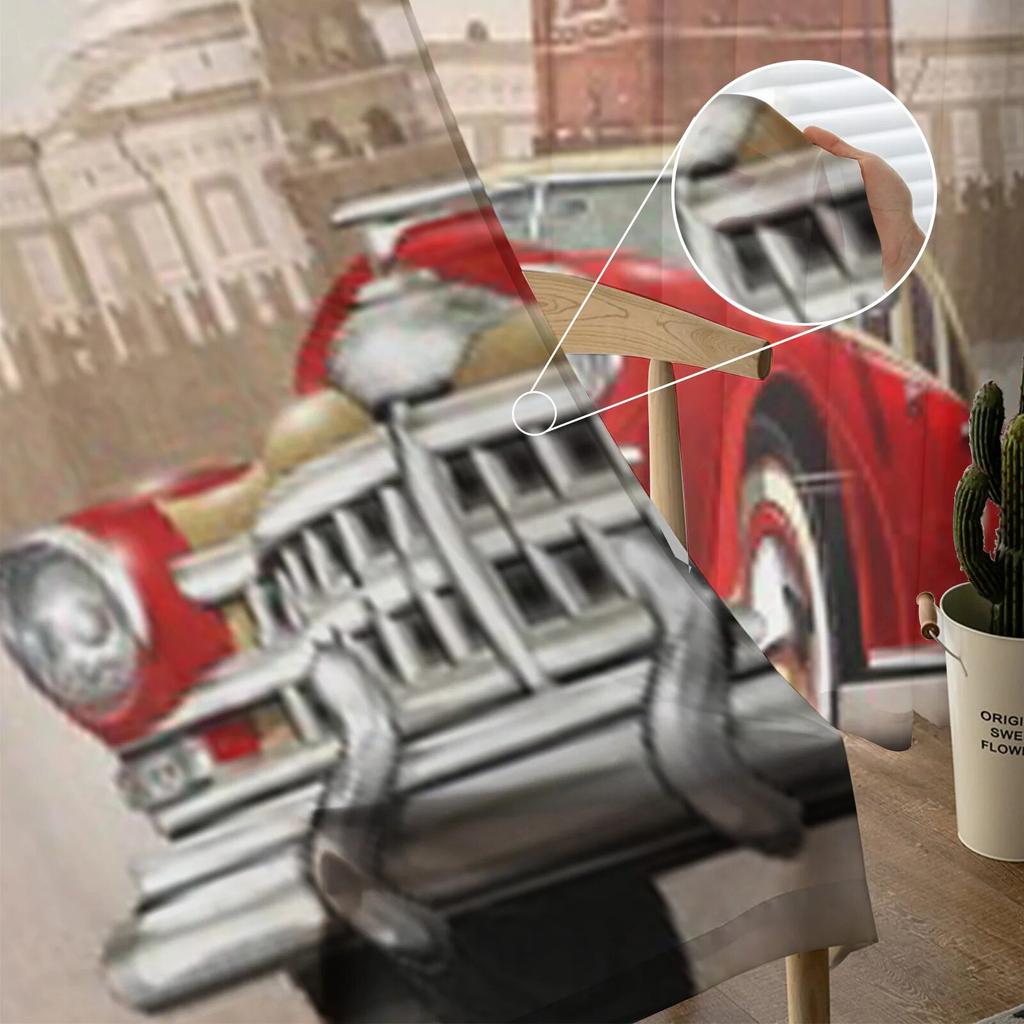 Moscow Vintage Poster Tulle Sheer Window Curtains For Living Room The Bedroom Modern Chiffon Voile Organza Curtains Decor Drapes