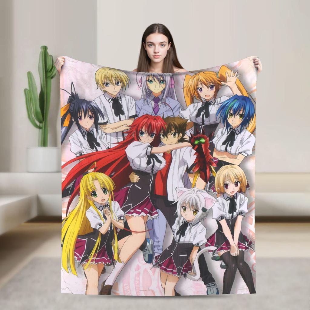 Warme weiche Decke Reise High School DxD Bettwäsche Überwürfe Flanell Tagesdecke für Sofa Sessel Lustige Schlafsofa Abdeckung