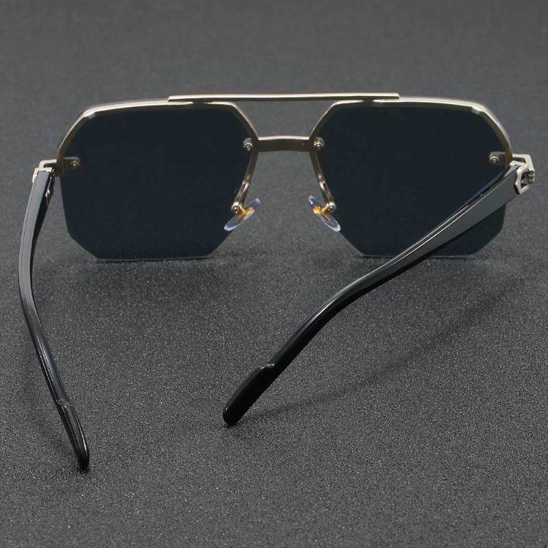 4PACK Men's and Women's Metal Half Frame Fashion Glasses Couple Party Casual Glasses Lover Gift Christmas Gift