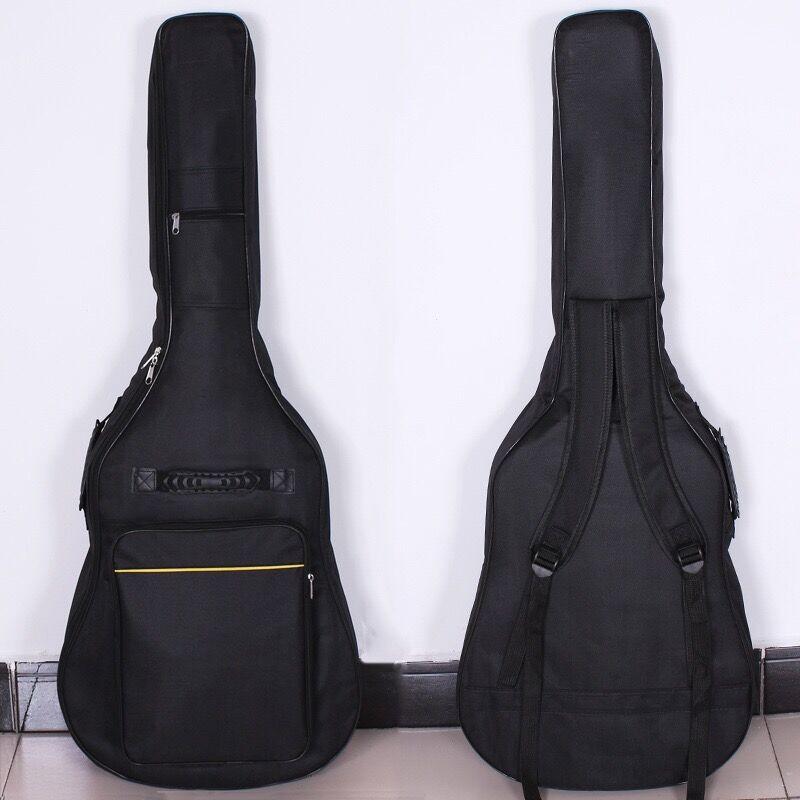 41 Inch Acoustic Guitar Bag Waterproof Rip-Stop Oxford Nylon Double Straps Padded Black Guitar Case Gig Backpack Musical Instrum