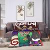 Gorillazs Flannel Blanket Winter Band Rock Warm Throw Blanket for Children Home Decor Graphic Bedspread Sofa Bed Cover