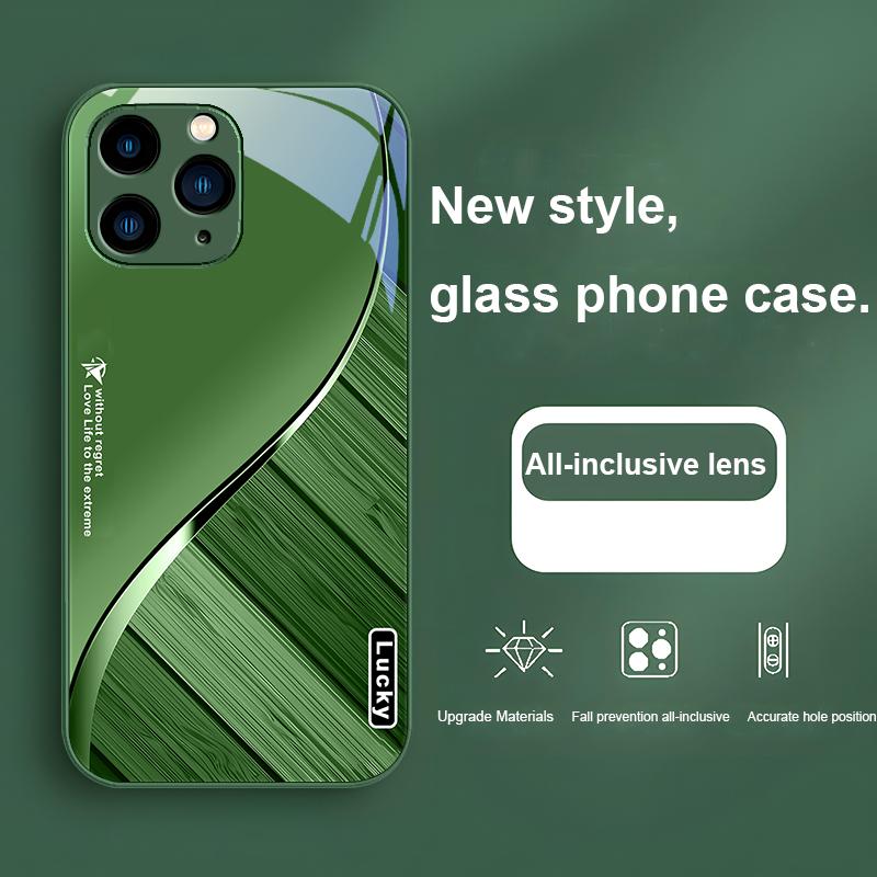 Love Life to the extreme Lucky for Iphone 15 14 13 12 11 Pro Max X XS XR 7 8 Plus 2020 2022 SE Black tempered glass phone case