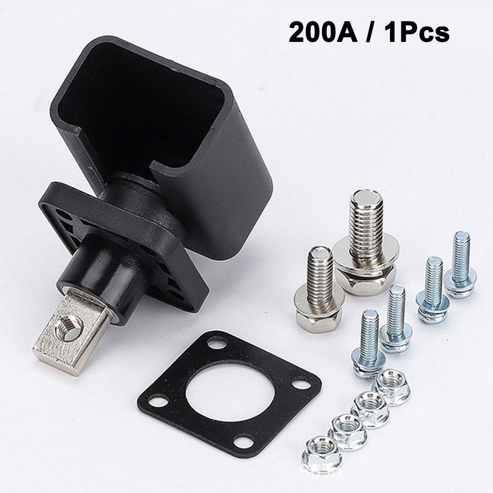 200A All-Copper Battery Power Terminal Energy Storage Inverter RV Lithium Batter Connector Square Through Wall Terminal Block