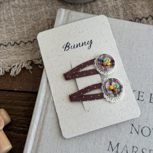 Cartoon Embroidery Children's Hairpin Cute Mushroom Girl Bangs Side Clip Hairpin Hair Clip Kids Hair Accessories Headwear