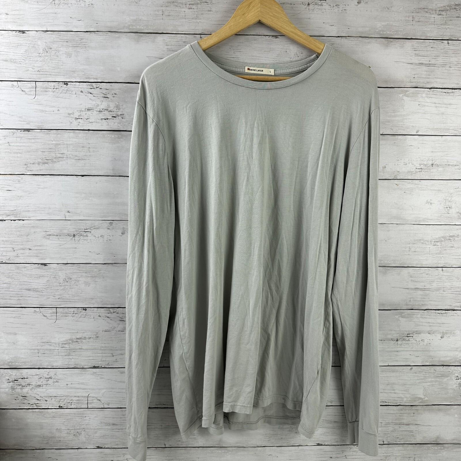 Marine Layer Shirt Adult Large lightweight Knit Crew Neck Mens light gray Unisex T-Shirt XXXL