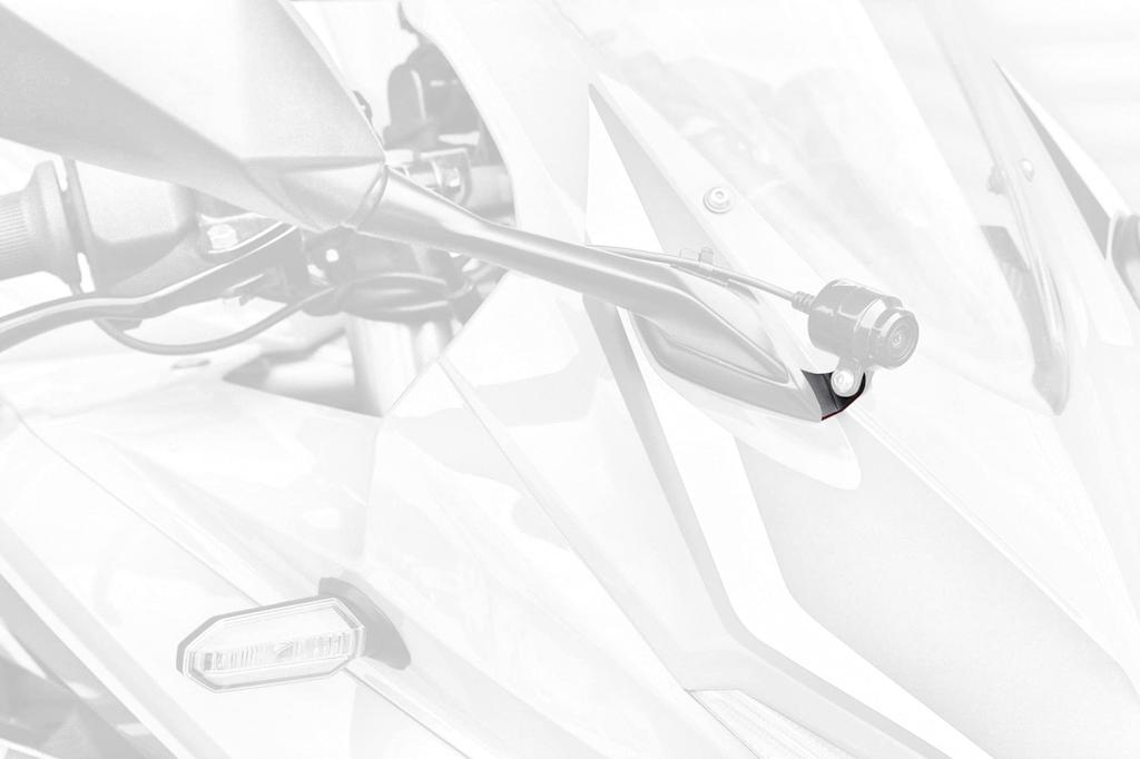 Kijima CBR250RR ('17-) 304-5182F Motorcycle Parts Camera Stay, Single Item for Dash Cam Front Camera, Steel Black Finish