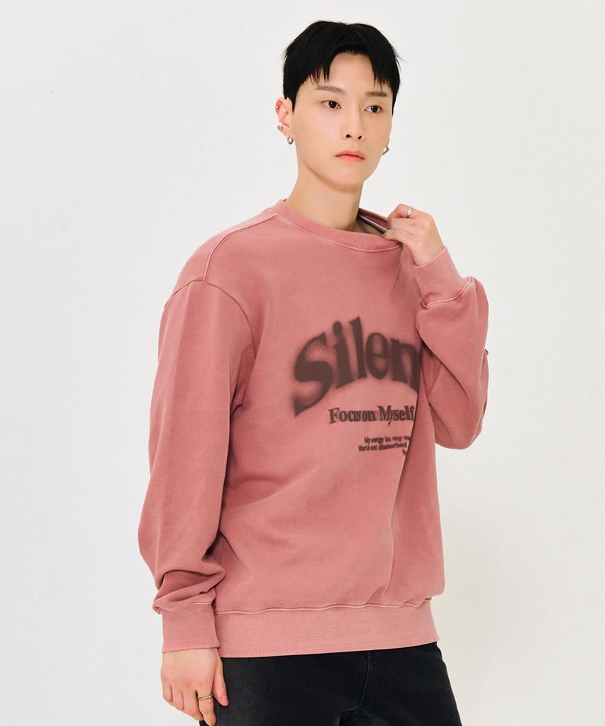 CHASECULT Unisex Pigment Lettering Sweatshirt - Pink