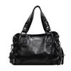 Casual Large Capacity Shoulder Bag Soft Solid Color Crossbody Bag Multifunctional PU Leather Handbag Women