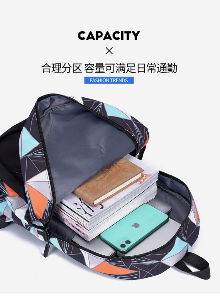 Junior High School Student School Bag Men's Fashion Trend Large Capacity Backpack New Lightweight 3pcs/set College Backpacks