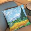 Oil Painting Decorative Pillowcases Starry Sky Self-Portrait Sunflower Sofa Bedroom Bedside Double-Sided Cushion Cover