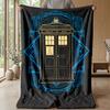 Doctor Who's TARDISPrinted Flannel Blanket Cozy Skin-Friendly Warm Throw for Couch Bed Indoor Daily Use