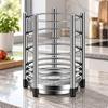 Utensil Holder with Drainage Tray Ventilated Chopsticks Organizer Silver