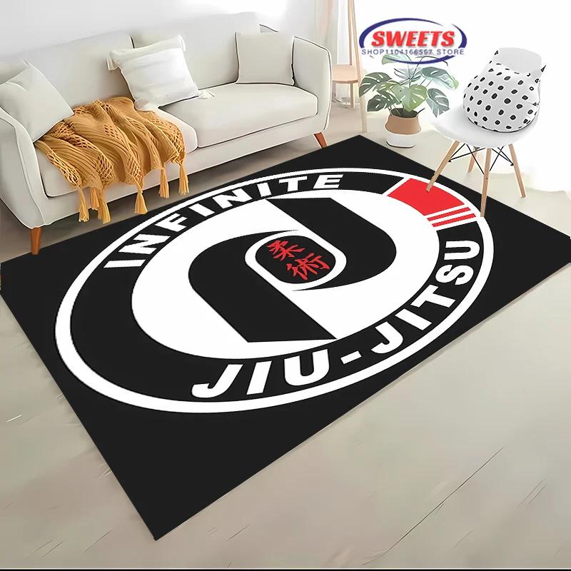 Jiu Jitsu Mma Koberec 3D HD Tisk pro Obývací Pokoj Ložnici Podložka Pohovka Rohožka Podlahový Koberec Protiskluzový Dekor Odolná Pratelná Podložka Dárek