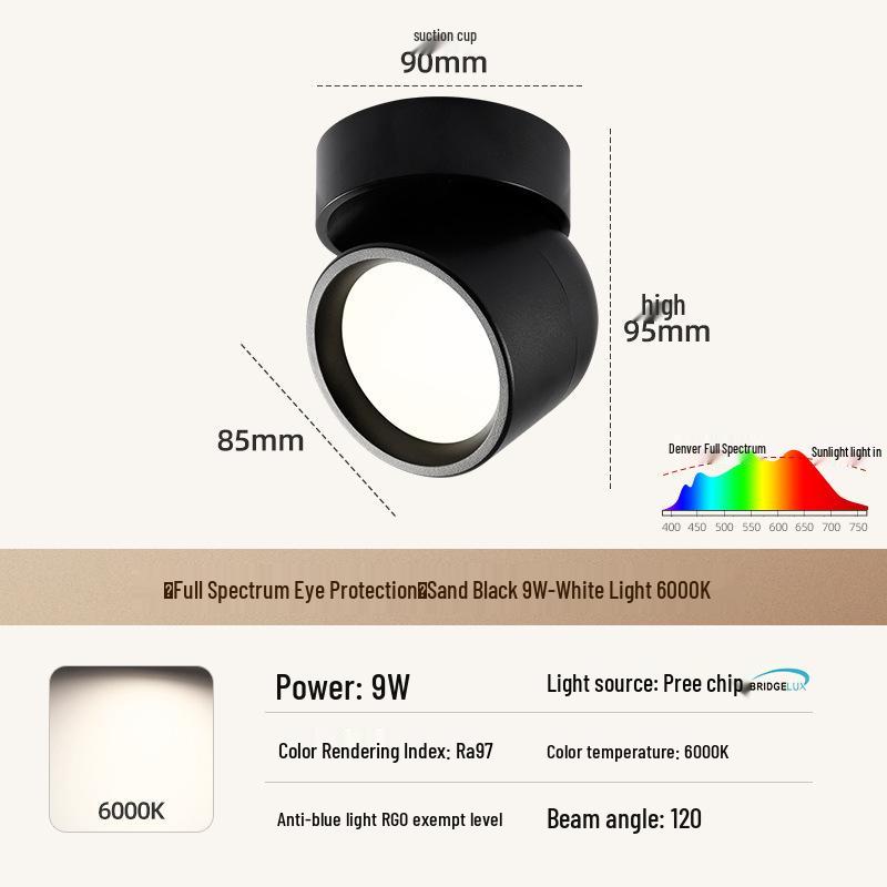 Adjustable Rotatable Surface-Mounted Downlight for Living Room, Aisle, Entrance, Bedroom - No Main Light Required