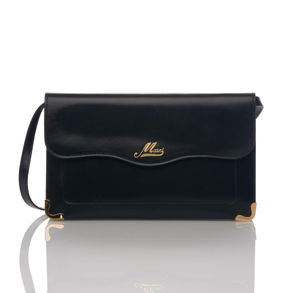 Shoulder Bag PFMO0089U0P6519 Wavy Pouch BLACK [Marni] Women's [Product]