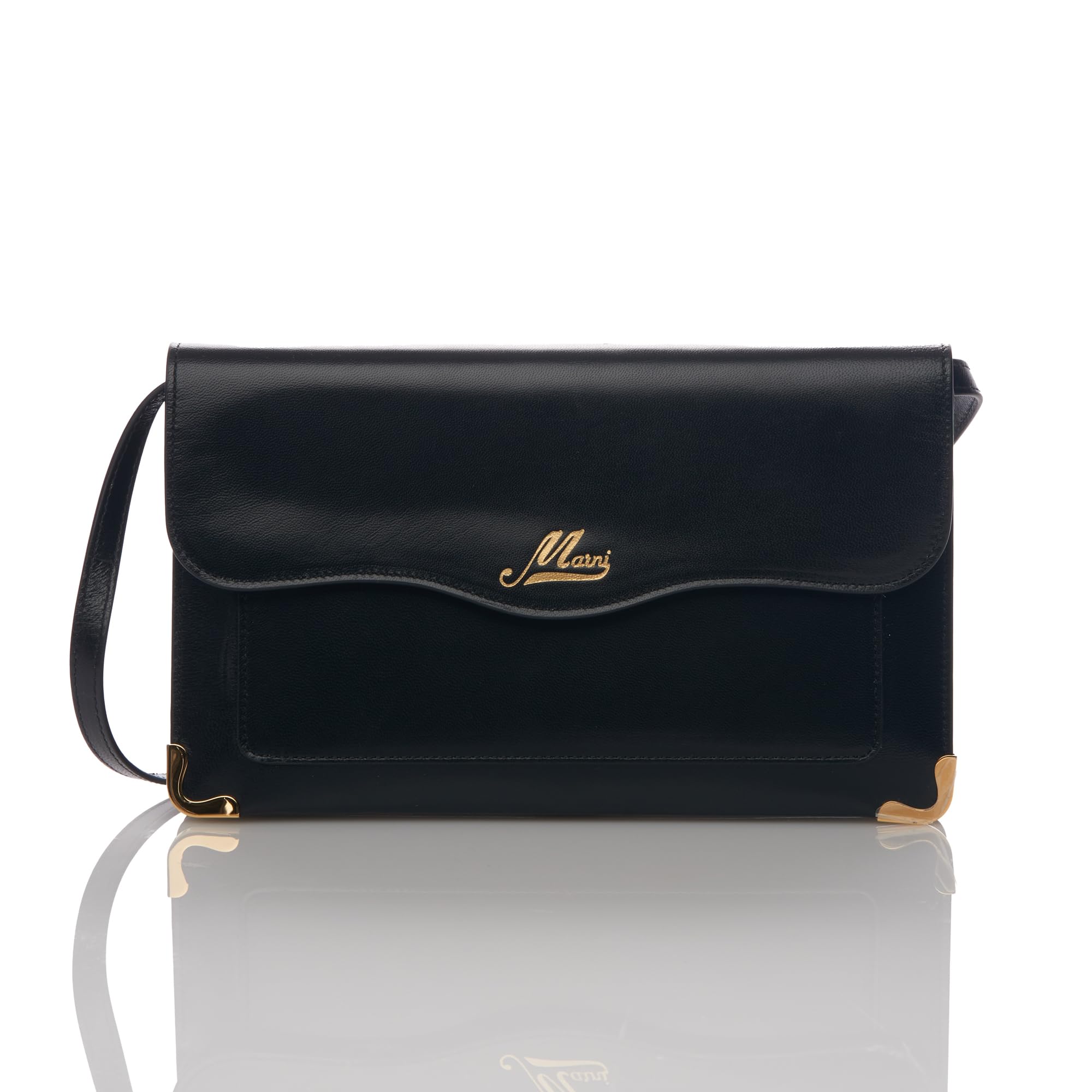 

Shoulder Bag PFMO0089U0P6519 Wavy Pouch BLACK [Marni] Women s [Product] чорний