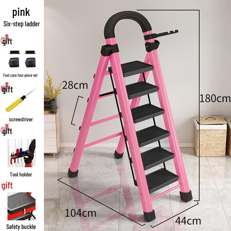Portable Multifunctional Indoor A-Frame Ladder - 4/5 Step, Folding, Thickened, Telescopic, Mobile