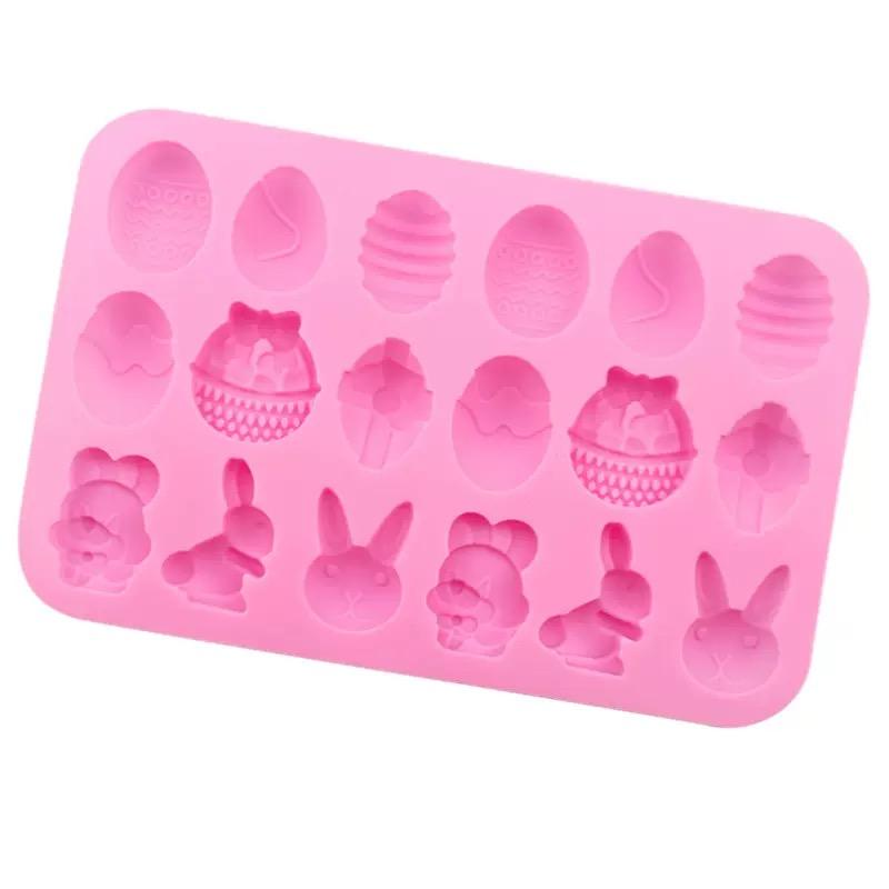 Easter egg bunny Silicone Cake Baking Mold Handmade Chocolate Candy Mold DIY Ice Cube Tray Molds