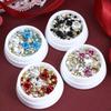 Valentinstag Sprudelwasser Diamant Scharfer Boden Diamant Rote Rose Metall Aluminium Blume Nagelzubehör DIY Anhänger Nageldekoration
