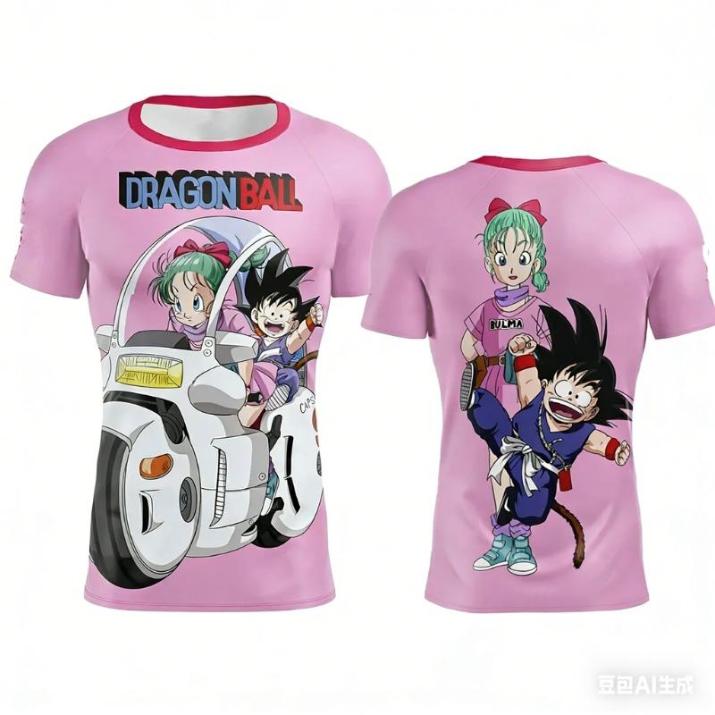 2026 Summer Dragon Ball T-Shirt 3D Print Kid Goku Nimbus Oversized Loose Breathable XXS