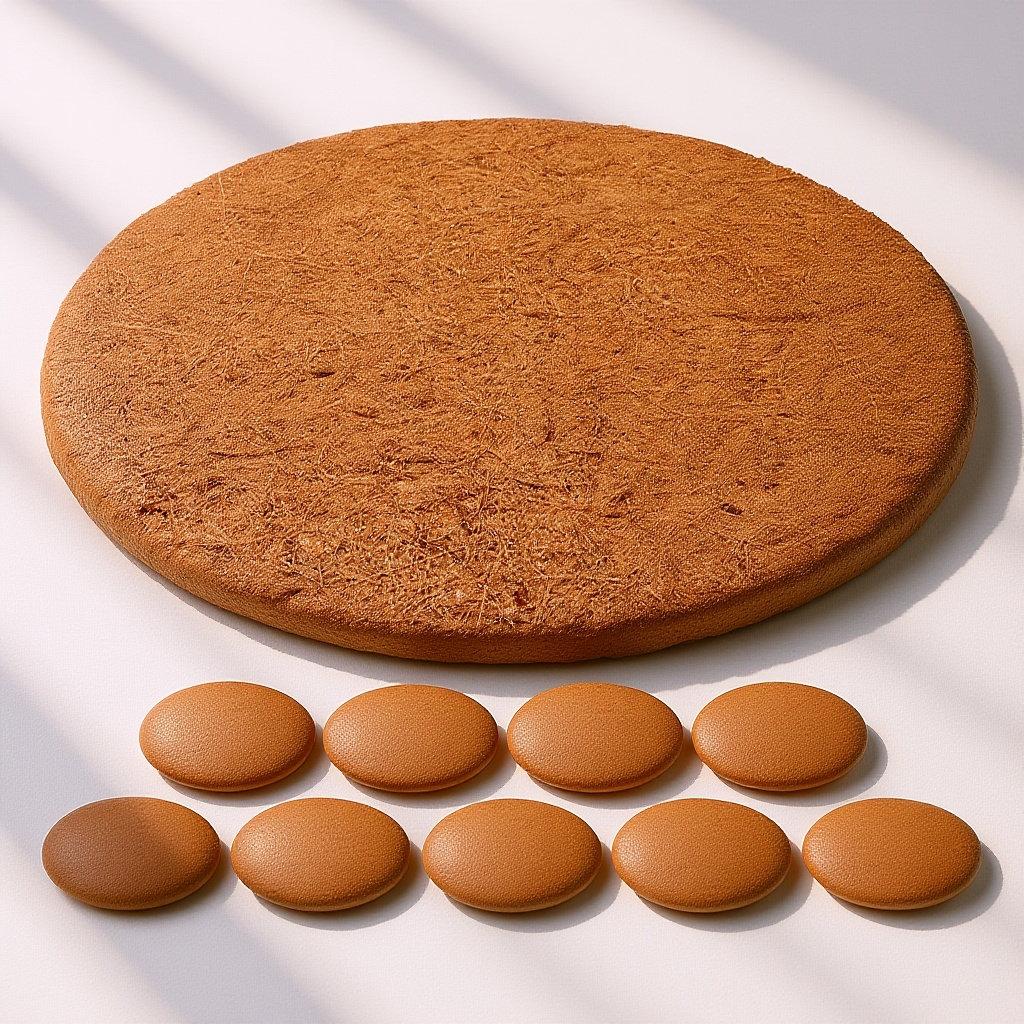 10 Stück Natürliche Taubennestmatte 20 cm Kokosfaser Runde Nistunterlage Atmungsaktiv Leicht Vogel-Eier-Matte für Zuchtnest